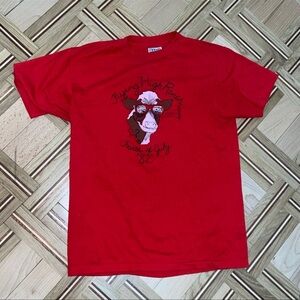 Fun red t-shirt with graphic print